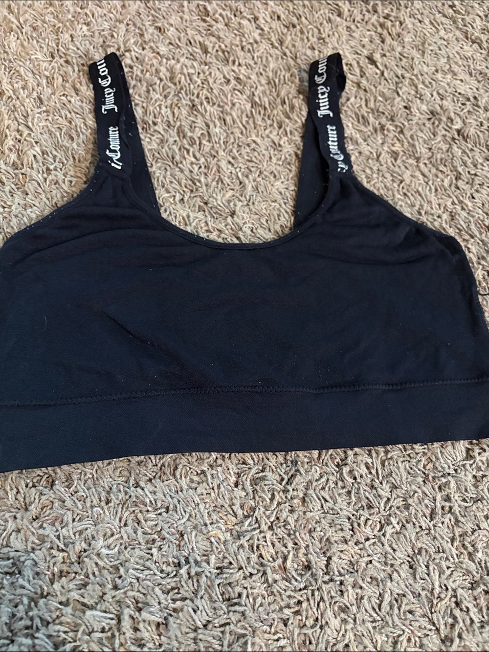 Juicy Couture Black Logo Strap Bralette